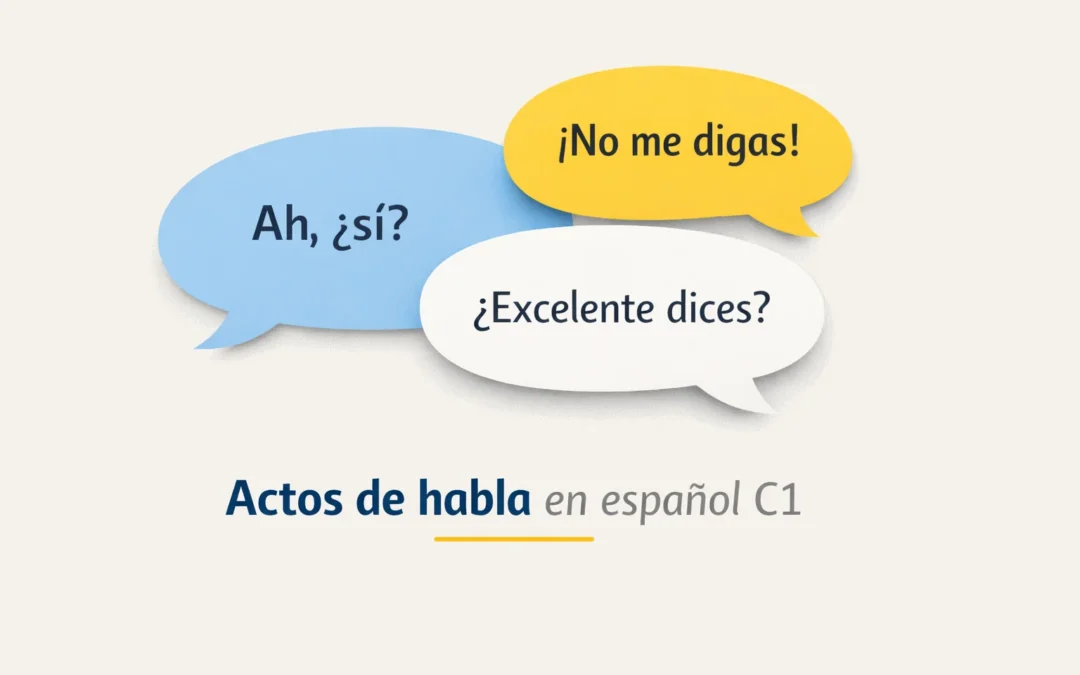 Audio ELE : actos de habla, reaccionar