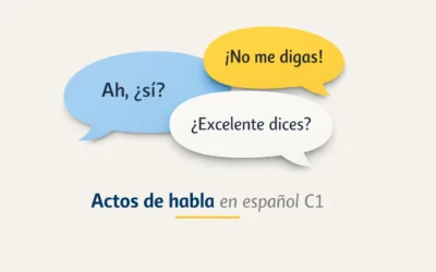 Audio ELE : actos de habla, reaccionar